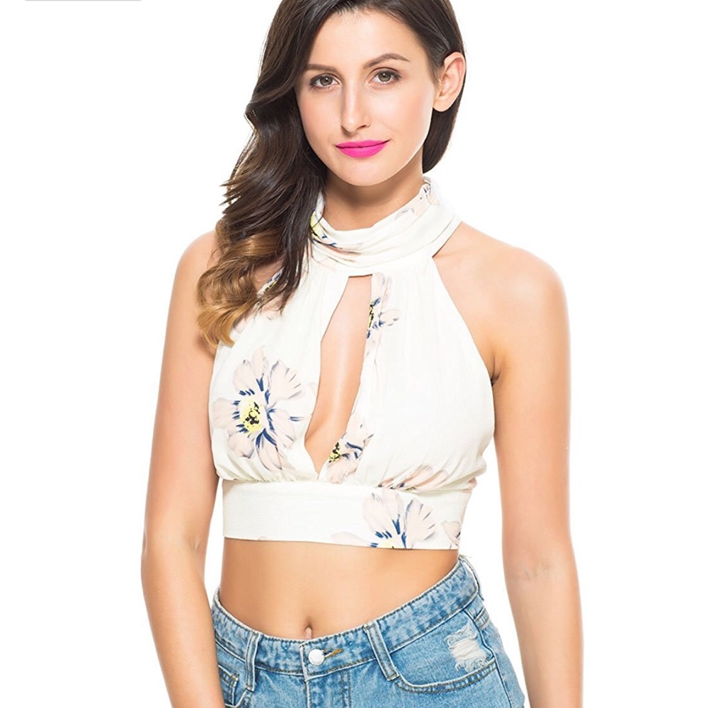 High Neck Crop Top